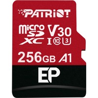 Patriot EP Series 256 GB microSDXC, Speicherkarte rot/schwarz, UHS-I U3, Class 10, V30, A1