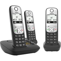 Gigaset A690 A Trio, analoges Telefon schwarz, DECT, Anrufbeantworter