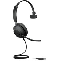 Jabra Evolve2 40, Headset schwarz, USB-A, Microsoft Teams