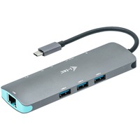 i-tec Nano-Dockingstation grau, HDMI, USB-C, USB, RJ-45