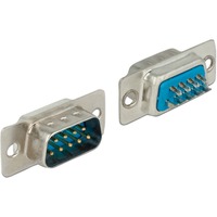 DeLOCK Steckverbinder Sub-D 9Pin Stecker, Lötversion silber, frei belegbar