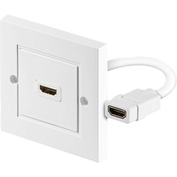 goobay HDMI-Wanddose, Unterputz, Anschlussdose weiß