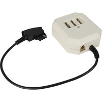 goobay TAE-Verlängerung F-Stecker auf Dose NFN, Y-Kabel beige, 20 cm