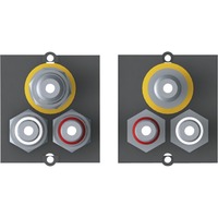 Bachmann Custom Modul 1x Video + Cinch Stereo BVM-1 schwarz, für Tischsteckdosen