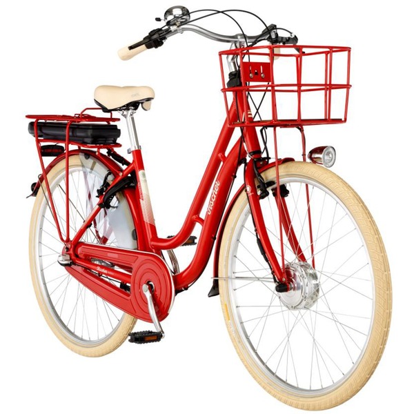 FISCHER Fahrrad Retro 2.0 (2021), Pedelec rot, 28", 48 cm