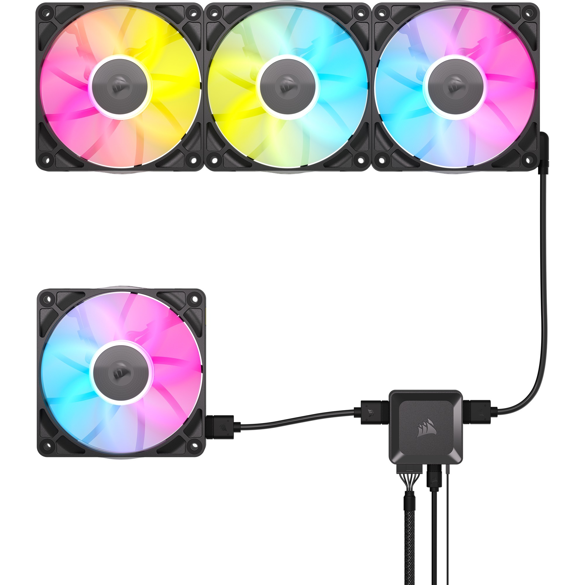 Corsair iCUE LINK RX120 RGB, Gehäuselüfter schwarz, 120 mm