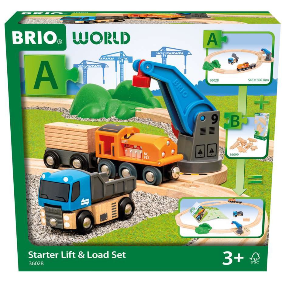 BRIO World Starterset Güterzug mit Kran A, Bahn
