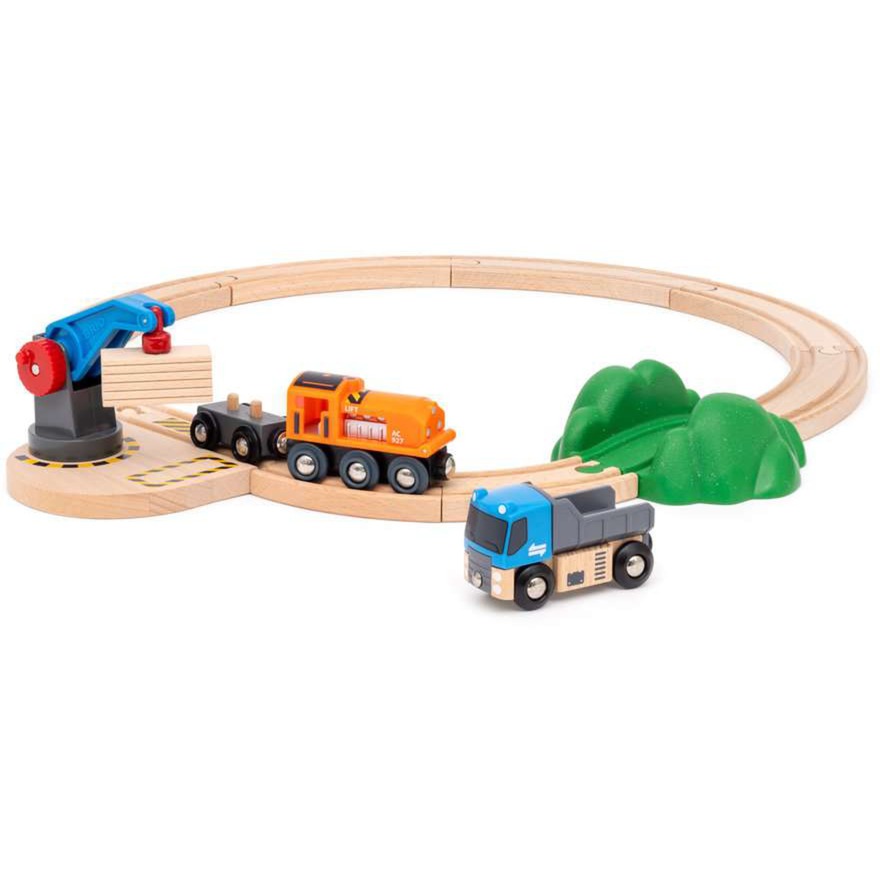BRIO World Starterset Güterzug mit Kran A, Bahn