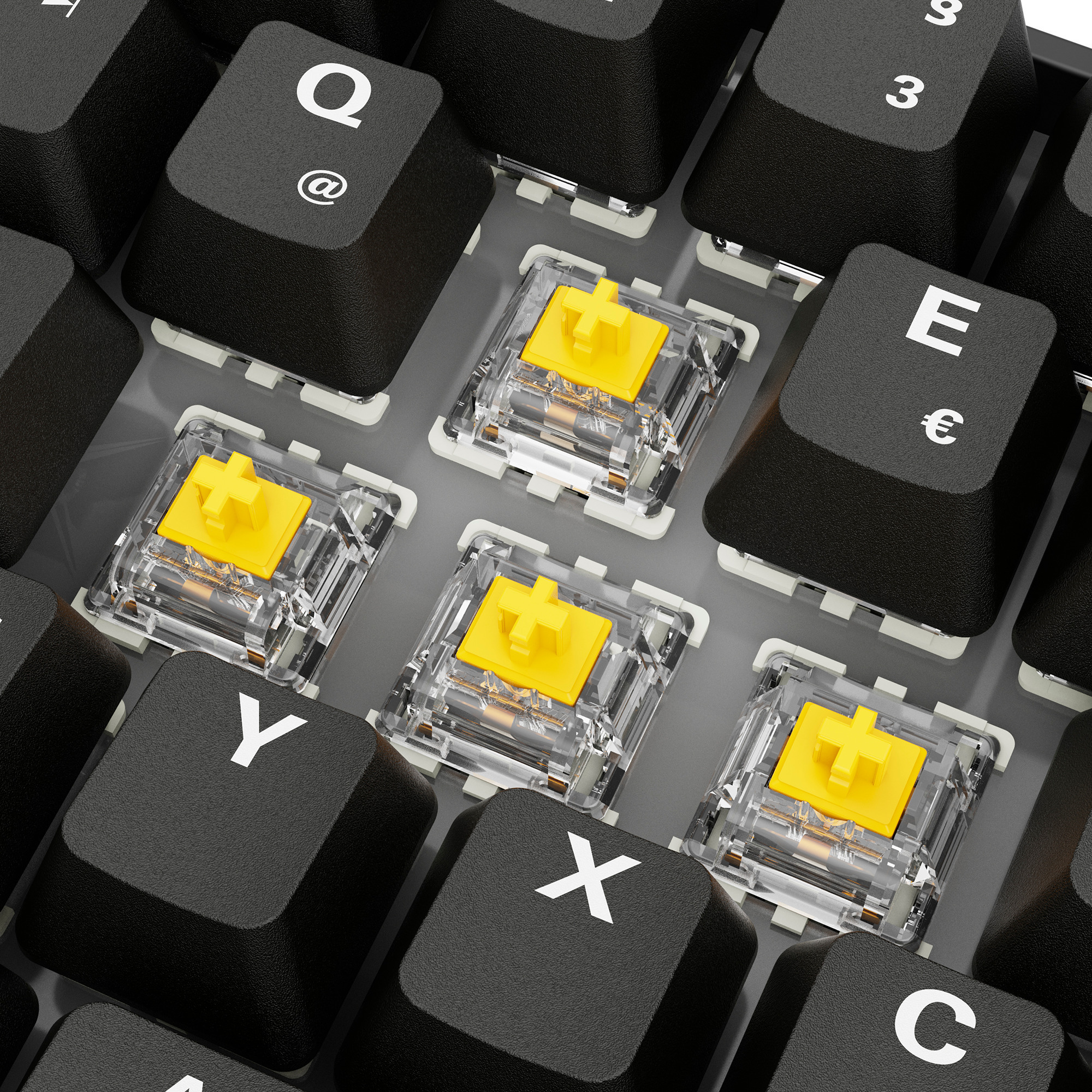 Sharkoon SKILLER SGK50 S4 Gen2 PBT, Gaming-Tastatur schwarz, DE-Layout, Gateron G Pro 3.0 Yellow