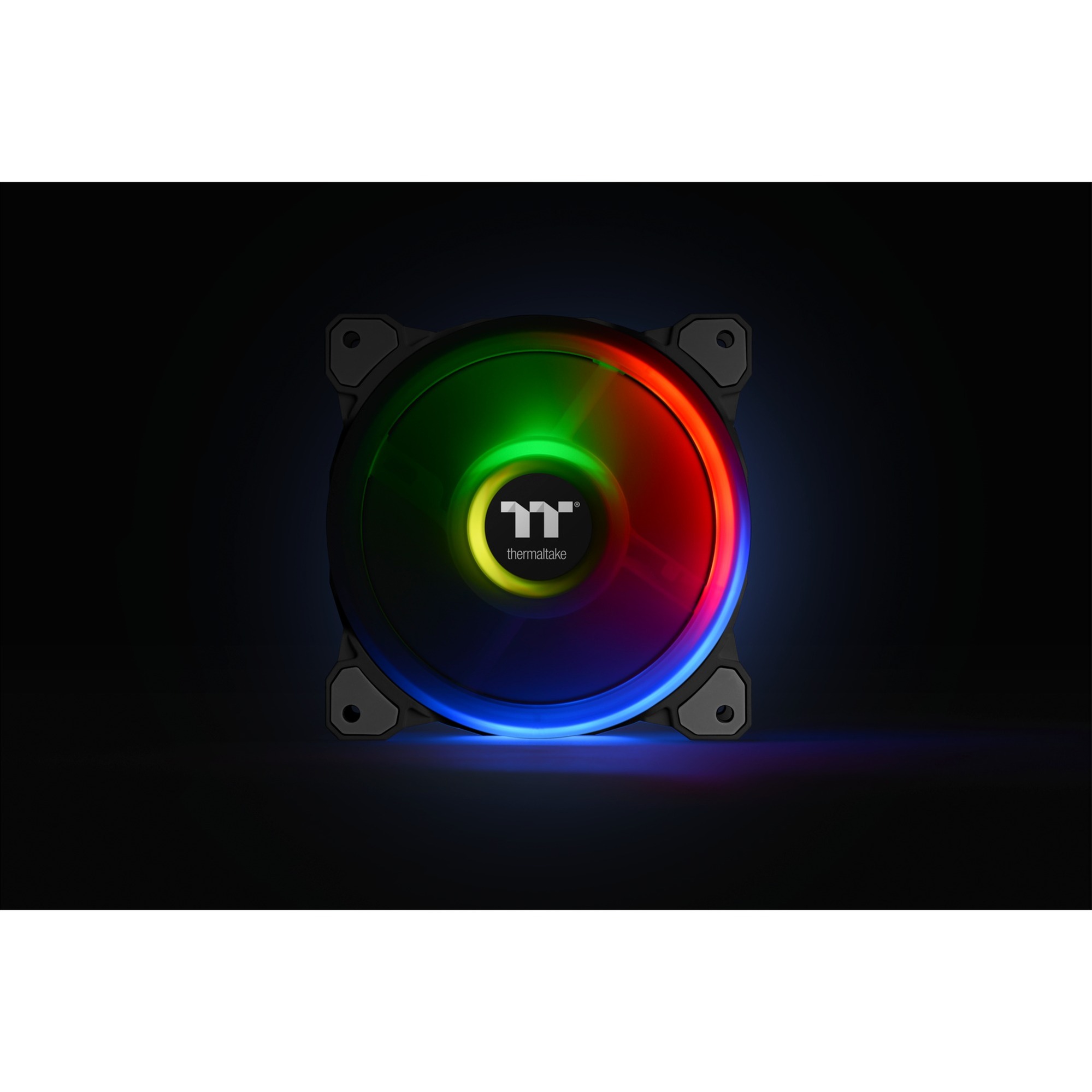 Thermaltake Riing Quad 12 RGB Radiator Fan TT Premium Edition Single Fan Pack, Gehäuselüfter schwarz, Single Pack, ohne Controller, 120 mm