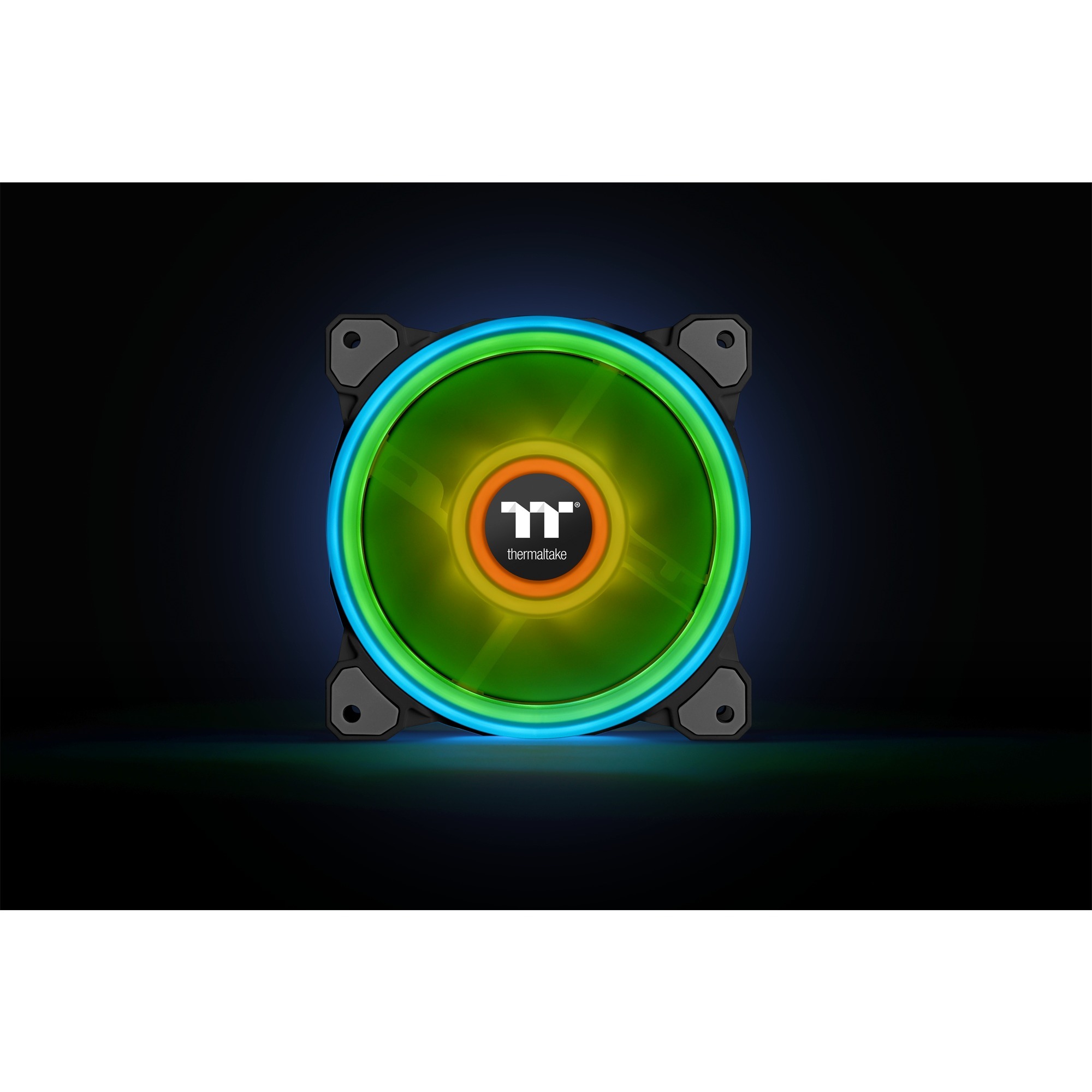 Thermaltake Riing Quad 12 RGB Radiator Fan TT Premium Edition Single Fan Pack, Gehäuselüfter schwarz, Single Pack, ohne Controller, 120 mm