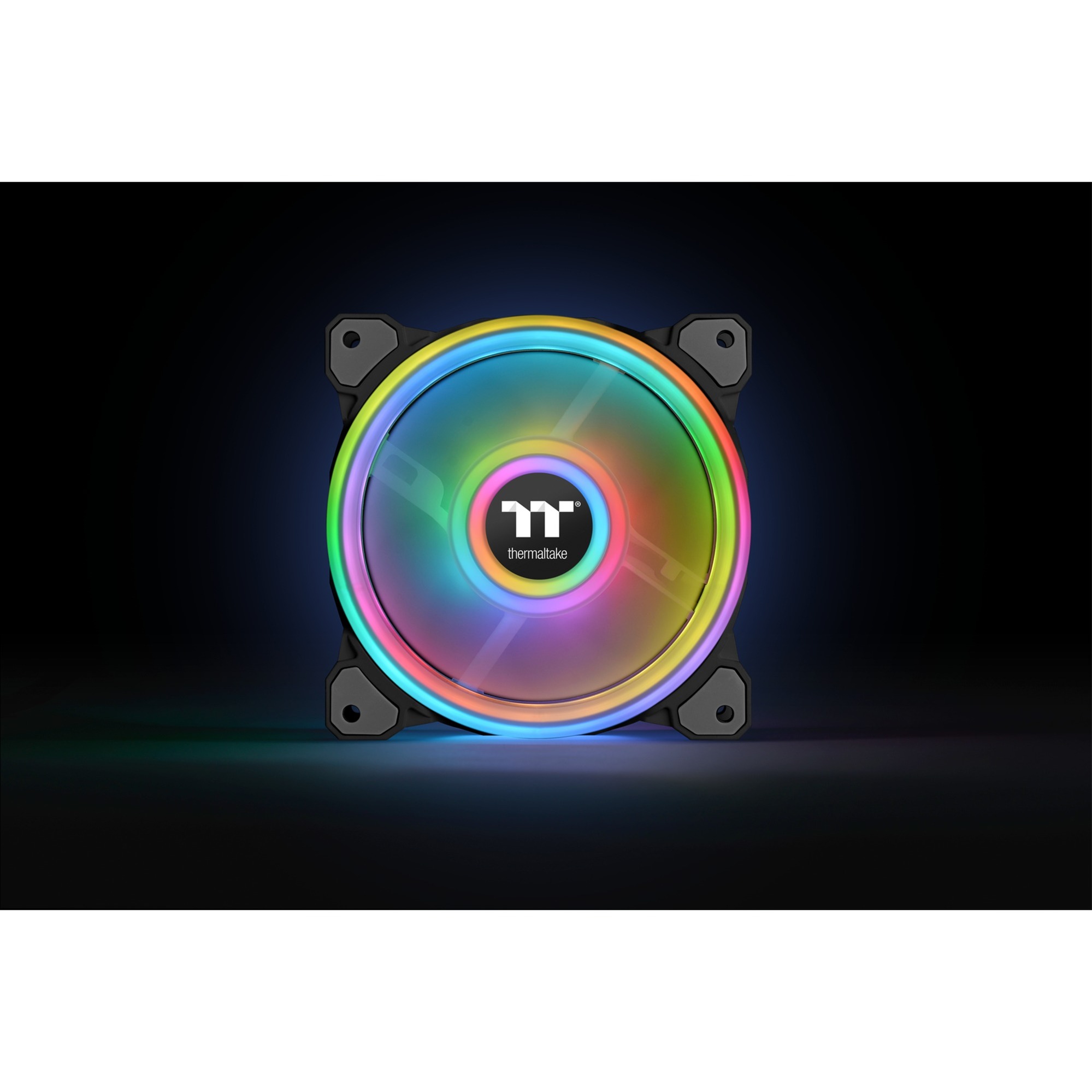 Thermaltake Riing Quad 12 RGB Radiator Fan TT Premium Edition Single Fan Pack, Gehäuselüfter schwarz, Single Pack, ohne Controller, 120 mm