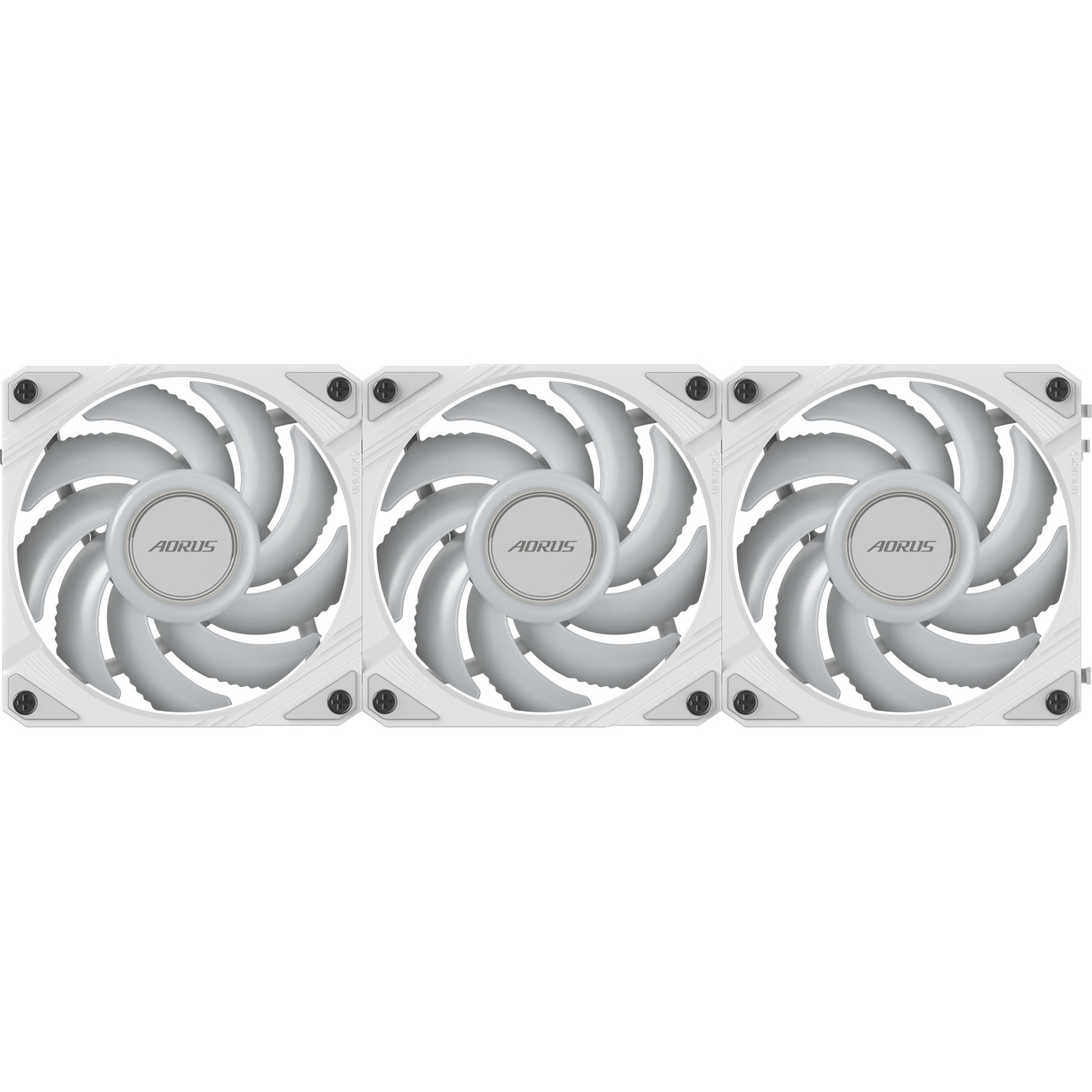 GIGABYTE AORUS EZ CHAIN FAN 120, Gehäuselüfter schwarz, 3er Pack, 120 mm