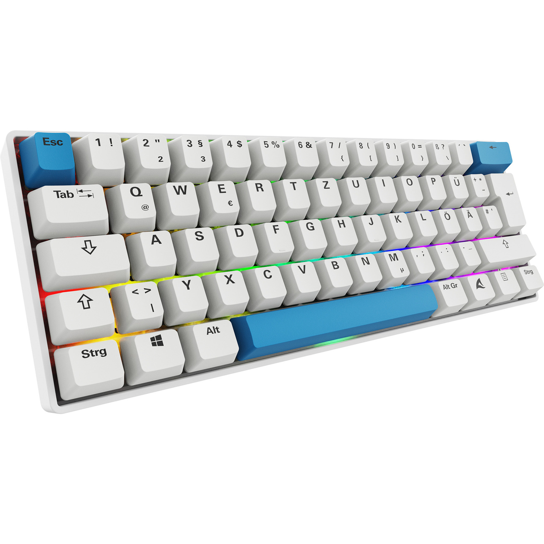 Sharkoon SKILLER SGK50 S4 Gen2 PBT, Gaming-Tastatur weiß, DE-Layout, Gateron G Pro 3.0 Yellow