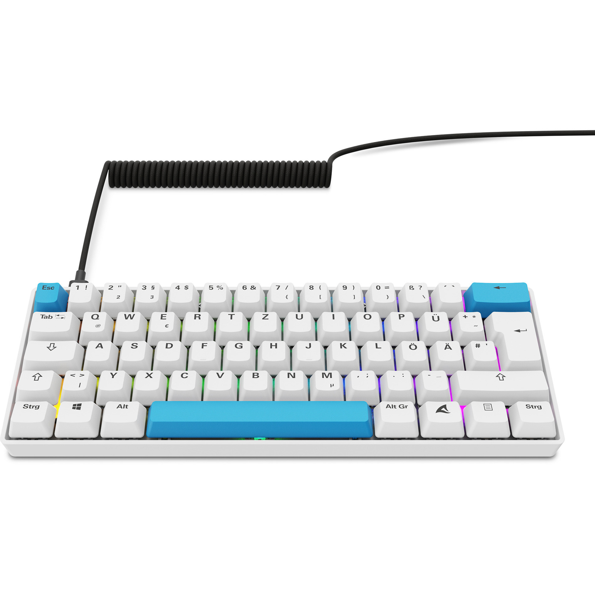 Sharkoon SKILLER SGK50 S4 Gen2 PBT, Gaming-Tastatur weiß, DE-Layout, Gateron G Pro 3.0 Yellow