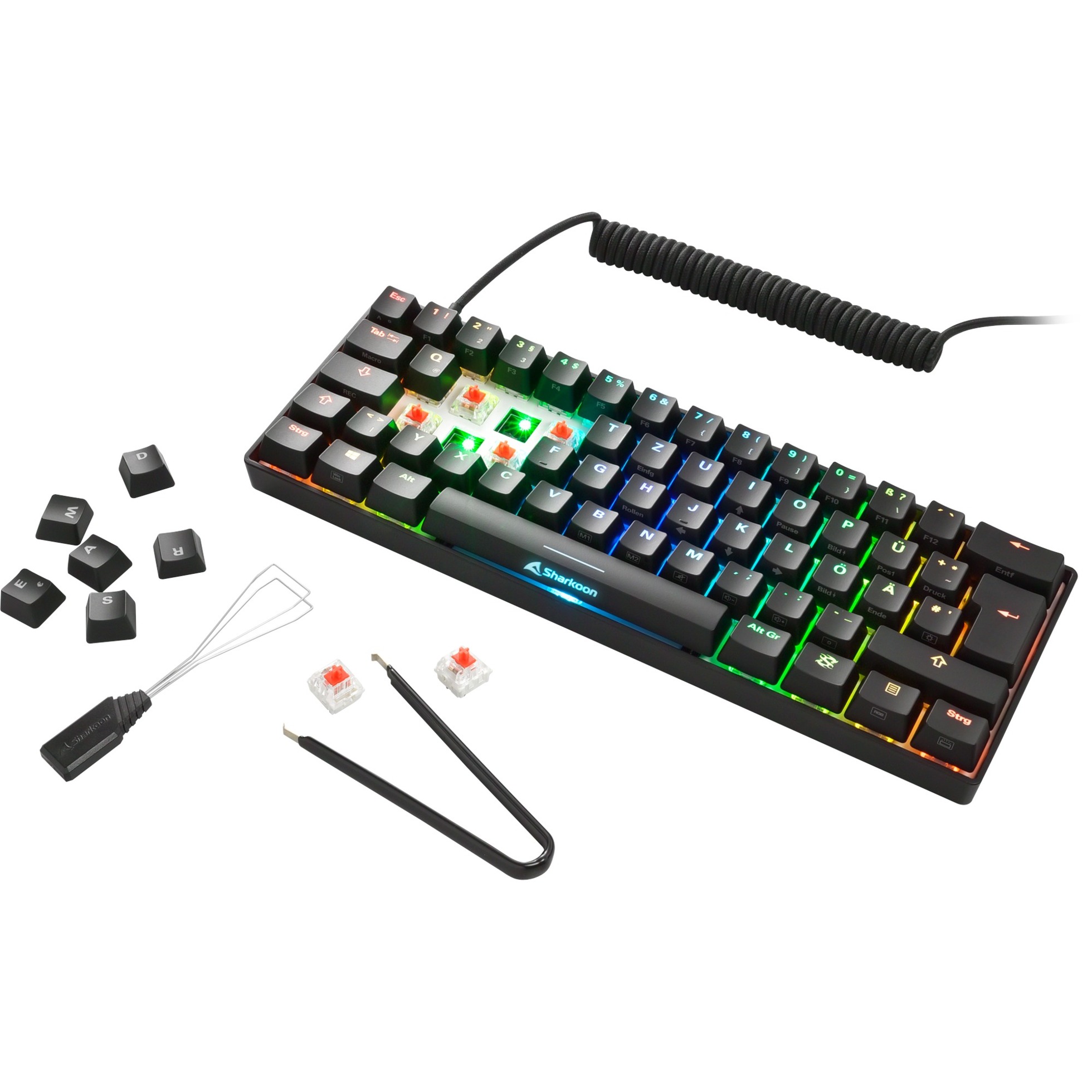 Sharkoon SKILLER SGK50 S4, Gaming-Tastatur schwarz, FR-Layout, Kailh Red