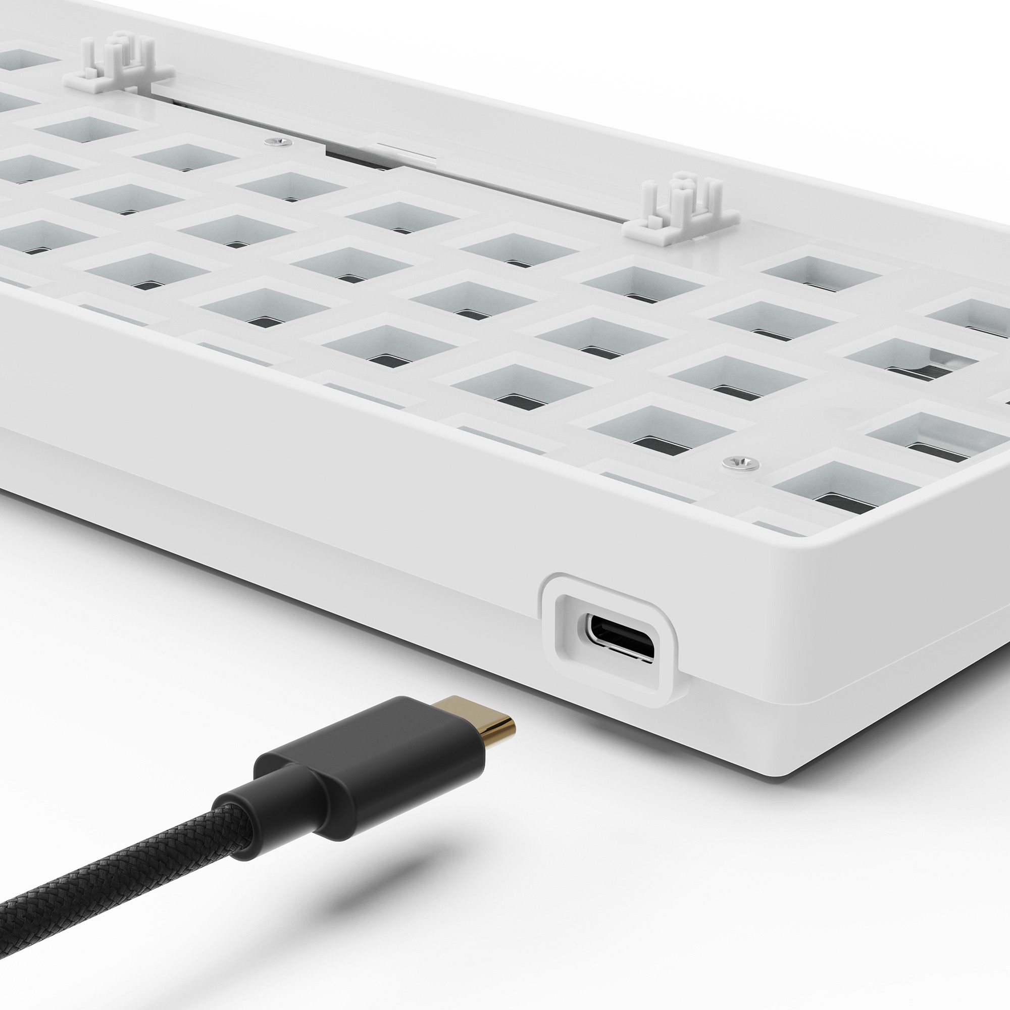 Sharkoon SKILLER SGK50 S4 Gen2 Barebone, Gaming-Tastatur weiß