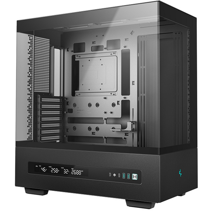 DeepCool CH690 Digital , Tower-Gehäuse schwarz, Tempered Glass x 2