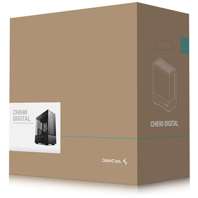 DeepCool CH690 Digital , Tower-Gehäuse schwarz, Tempered Glass x 2