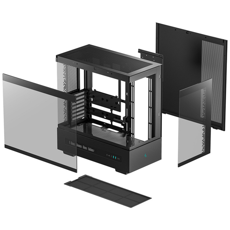 DeepCool CH690 Digital , Tower-Gehäuse schwarz, Tempered Glass x 2