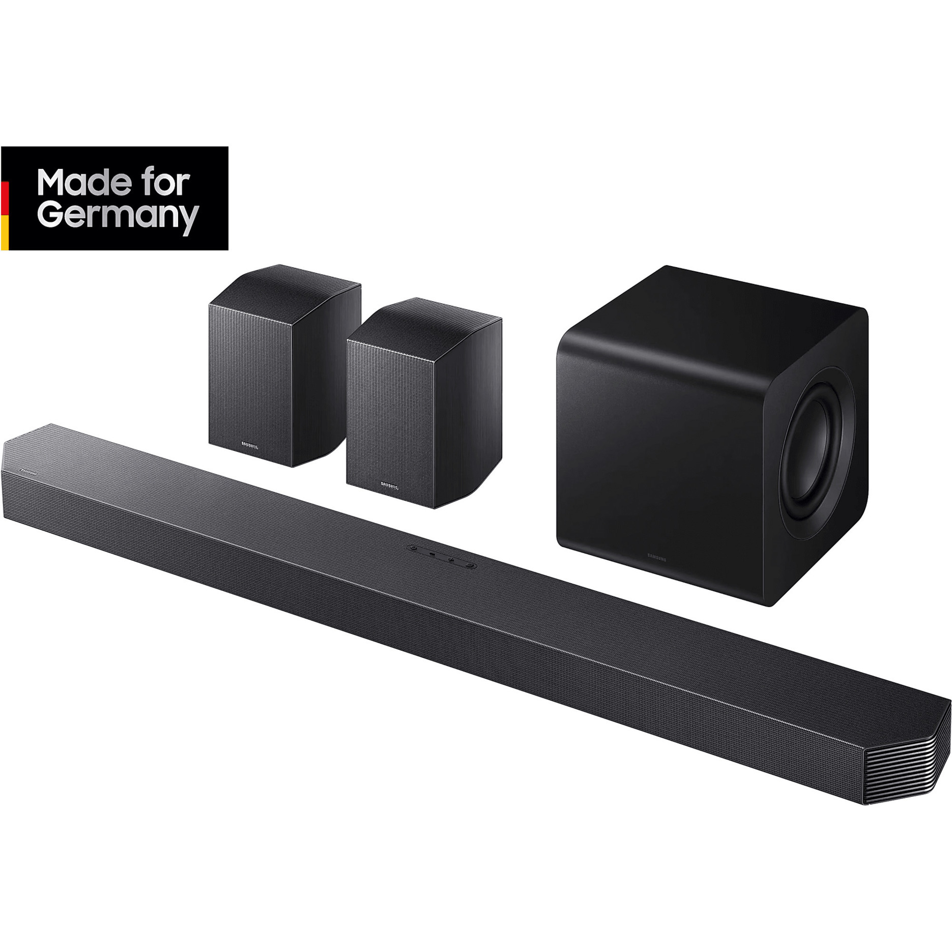 SAMSUNG Q-Series Soundbar HW-Q935GF schwarz, 9.1.4-Kanal, Rücklautsprecher, Q-Symphony, Kabelloses Dolby Atmos