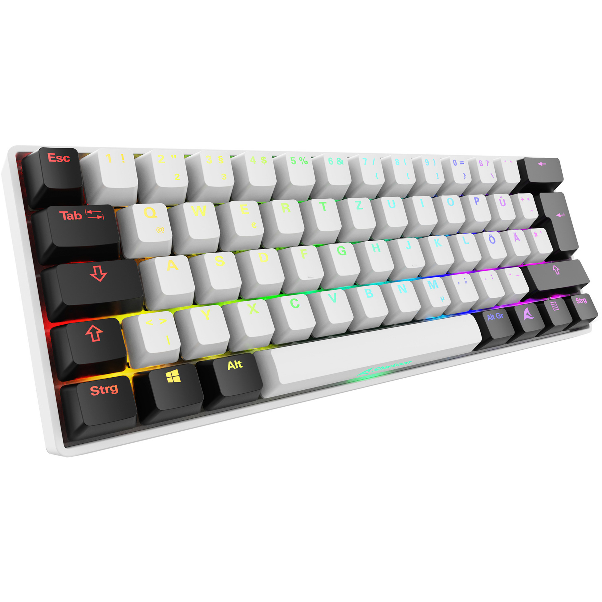 Sharkoon SKILLER SGK50 S4 Gen2, Gaming-Tastatur weiß, DE-Layout, Gateron Yellow