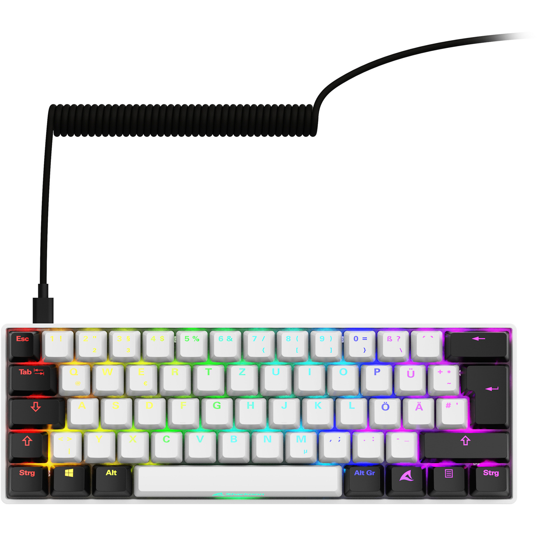 Sharkoon SKILLER SGK50 S4 Gen2, Gaming-Tastatur weiß, DE-Layout, Gateron Yellow