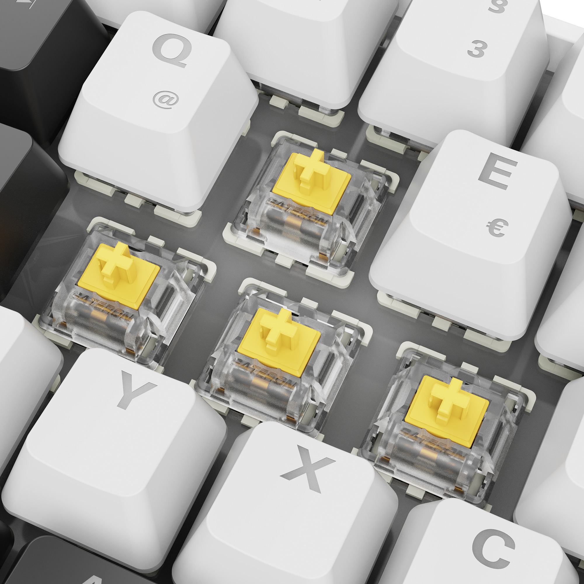 Sharkoon SKILLER SGK50 S4 Gen2, Gaming-Tastatur weiß, DE-Layout, Gateron Yellow
