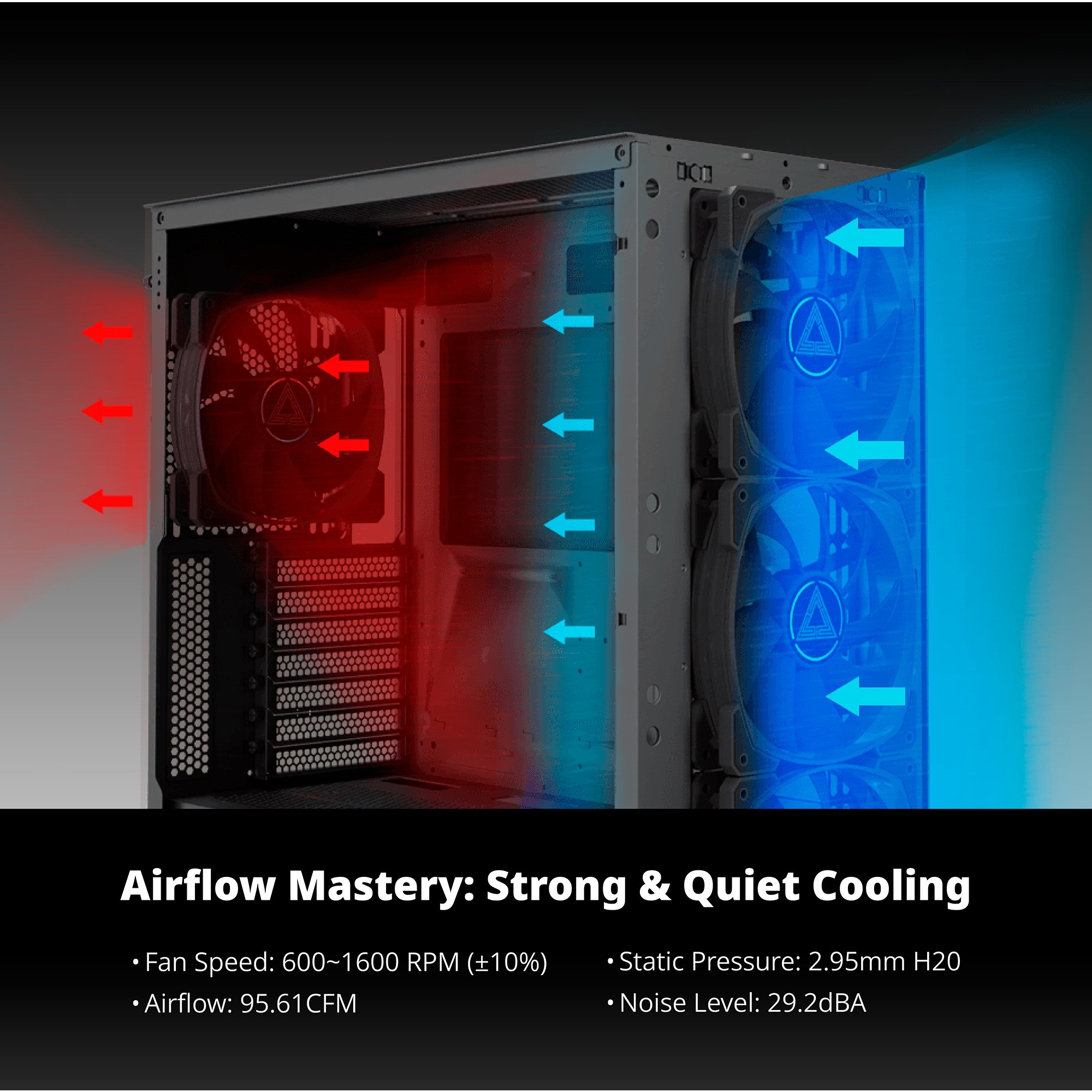 Montech HP140 ARGB PWM 140x140x25, Gehäuselüfter schwarz, 140 mm