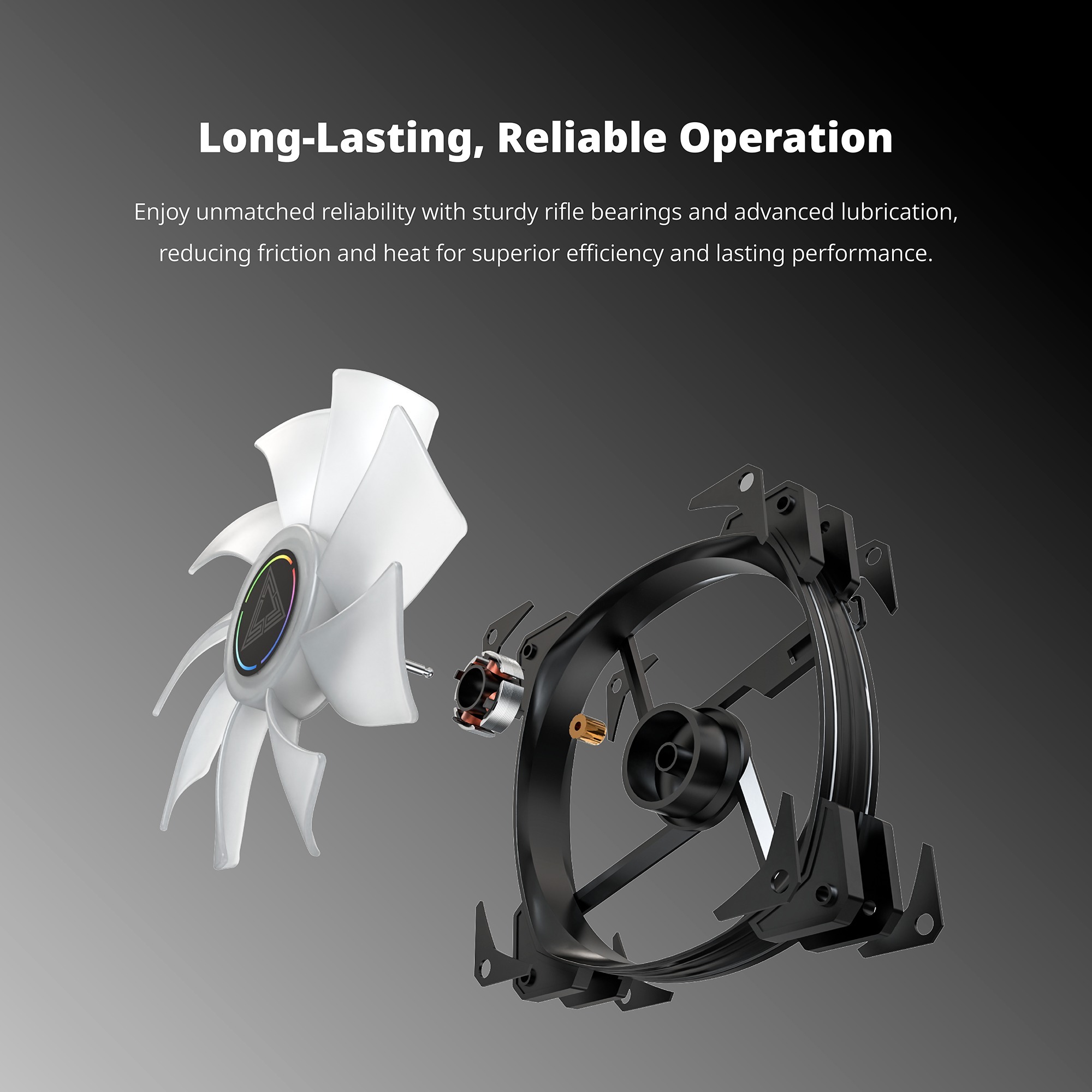 Montech HP140 ARGB PWM 140x140x25, Gehäuselüfter schwarz, 140 mm