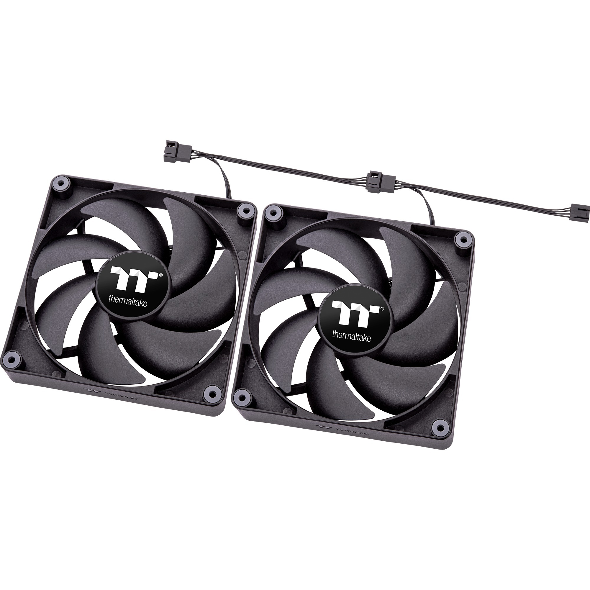 Thermaltake CT120 PC Cooling Fan, Gehäuselüfter schwarz, 2er Pack, 120 mm