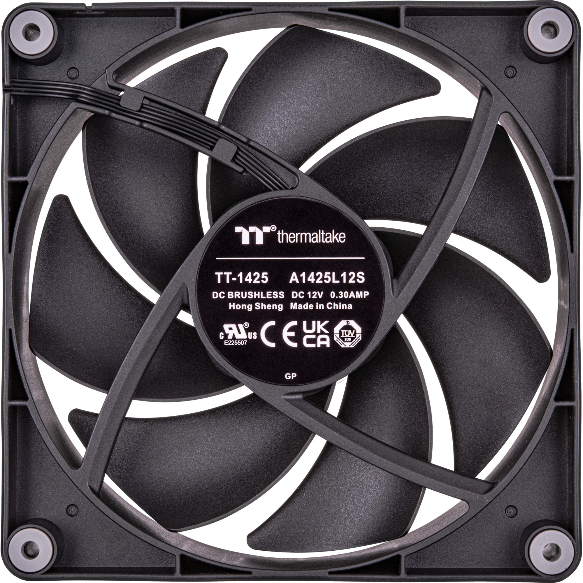 Thermaltake CT120 PC Cooling Fan, Gehäuselüfter schwarz, 2er Pack, 120 mm