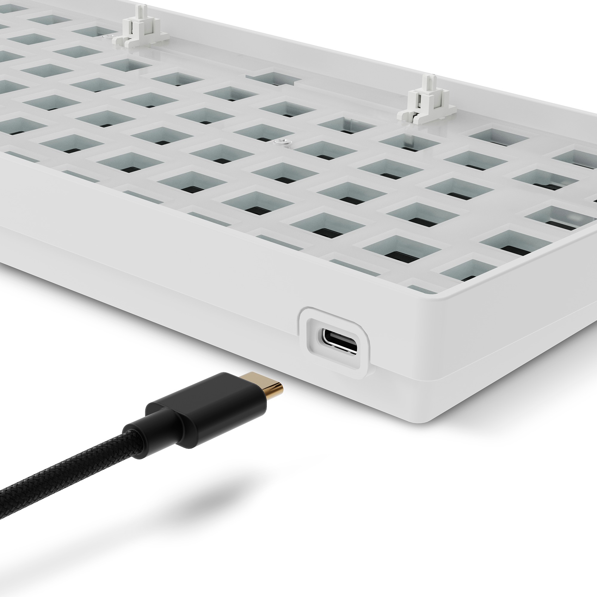 Sharkoon SKILLER SGK50 S2 Barebone, Gaming-Tastatur weiß