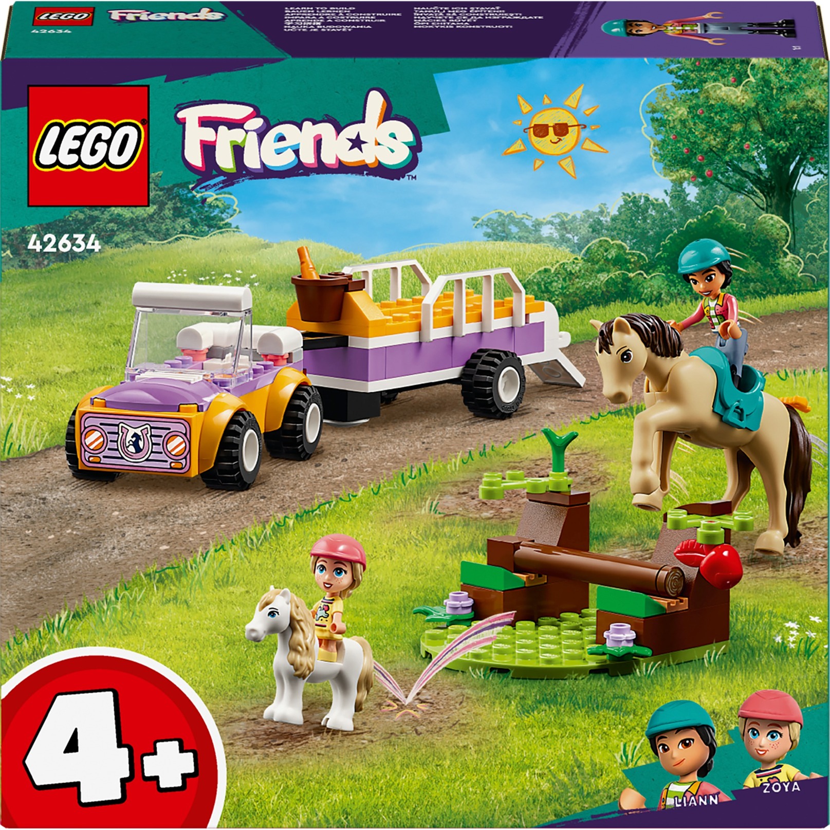 LEGO 42634 Friends Pferde- und Pony-Anhänger, Konstruktionsspielzeug