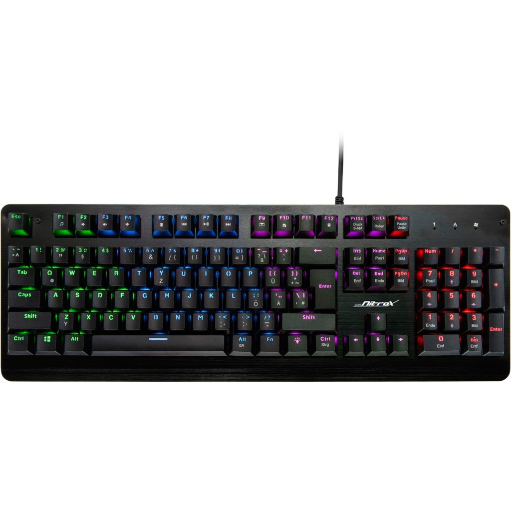 Inter-Tech NK-2000ME, Gaming-Tastatur schwarz, DE-Layout