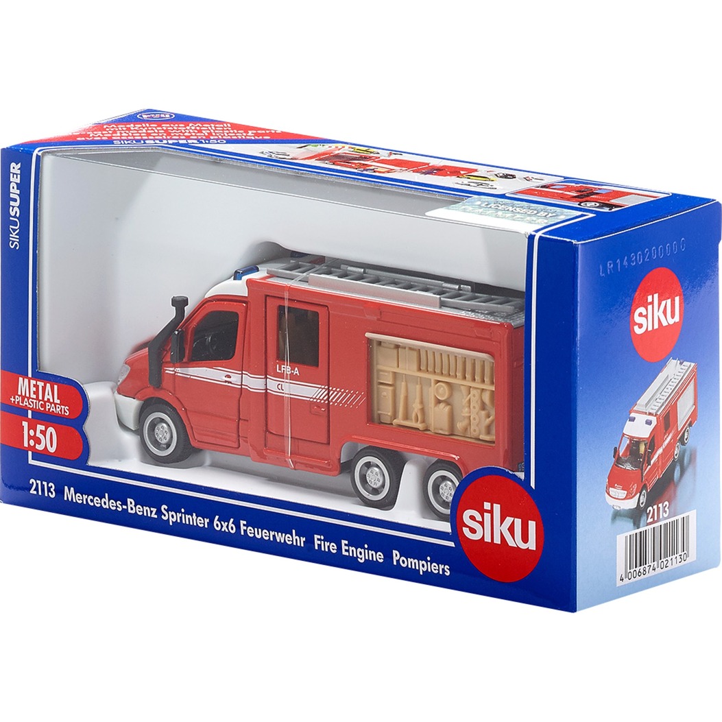 SIKU SUPER Mercedes-Benz Sprinter 6x6 Feuerwehr, Modellfahrzeug