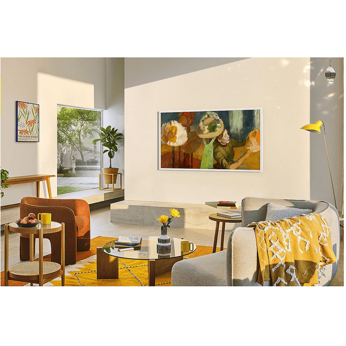 SAMSUNG GQ55LS03FAUXZG The Frame, QLED-Fernseher 138 cm (55 Zoll), schwarz, UltraHD/4K, Vision AI, Austauschbare Rahmen, One Connect Box, 100Hz Panel