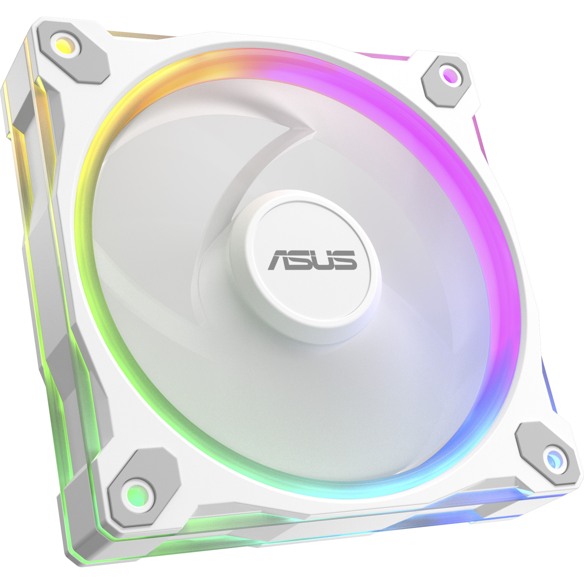 ASUS Prime MR120 ARGB Reverse Fan, Gehäuselüfter weiß, 120 mm