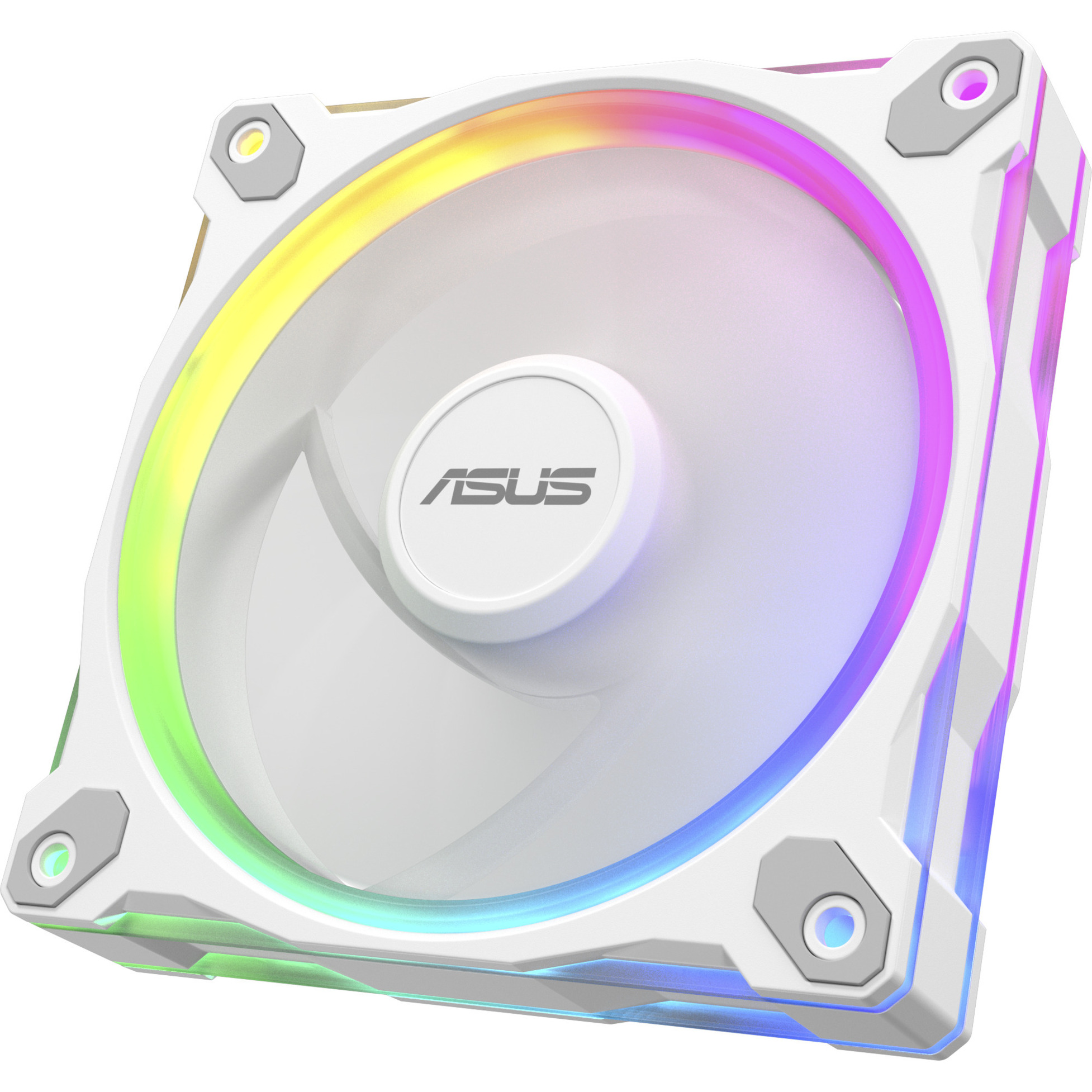 ASUS Prime MR120 ARGB Reverse Fan, Gehäuselüfter weiß, 120 mm