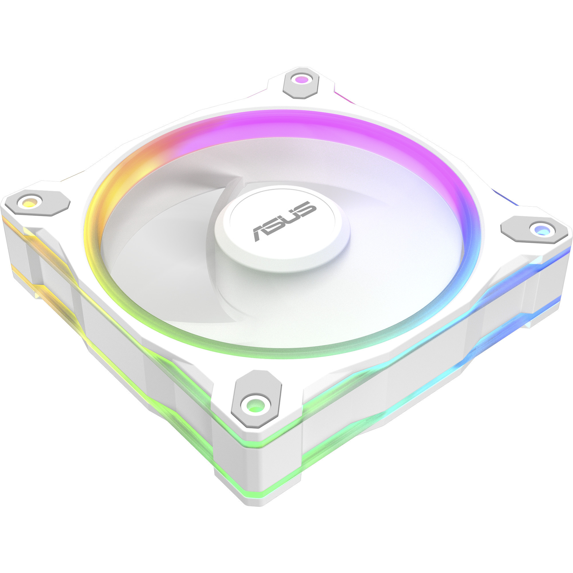 ASUS Prime MR120 ARGB Reverse Fan, Gehäuselüfter weiß, 120 mm