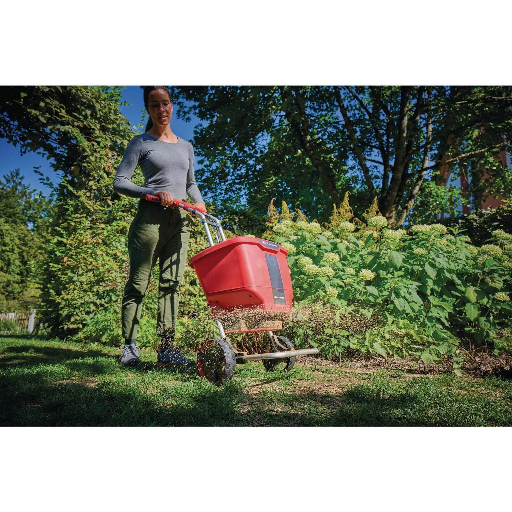 EINHELL Power X-Change Akku-Streuwagen GE-SR 18/22 Li-Solo, 18Volt, Streugerät rot/schwarz, ohne Akku und Ladegerät