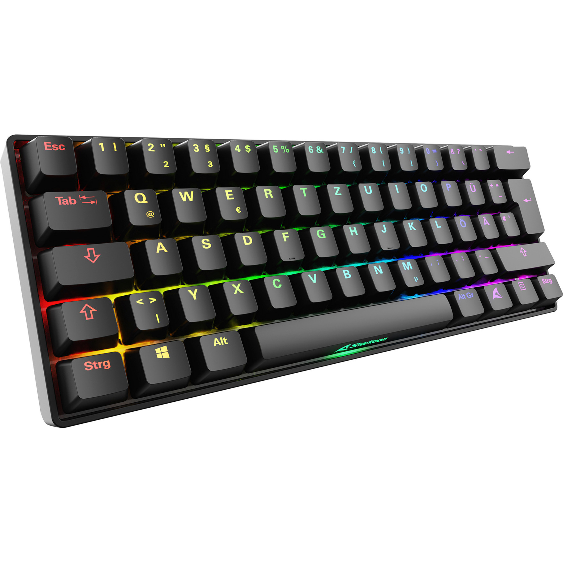 Sharkoon SKILLER SGK50 S4 Gen2, Gaming-Tastatur schwarz, DE-Layout, Gateron Yellow