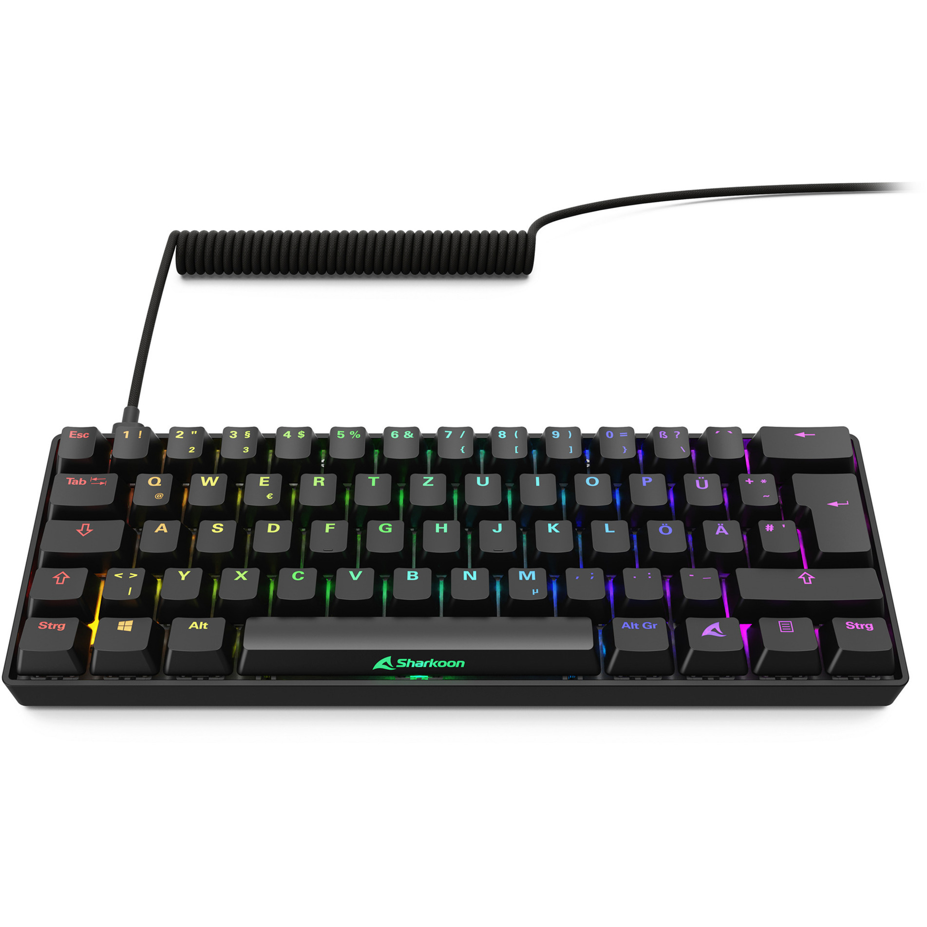 Sharkoon SKILLER SGK50 S4 Gen2, Gaming-Tastatur schwarz, DE-Layout, Gateron Yellow