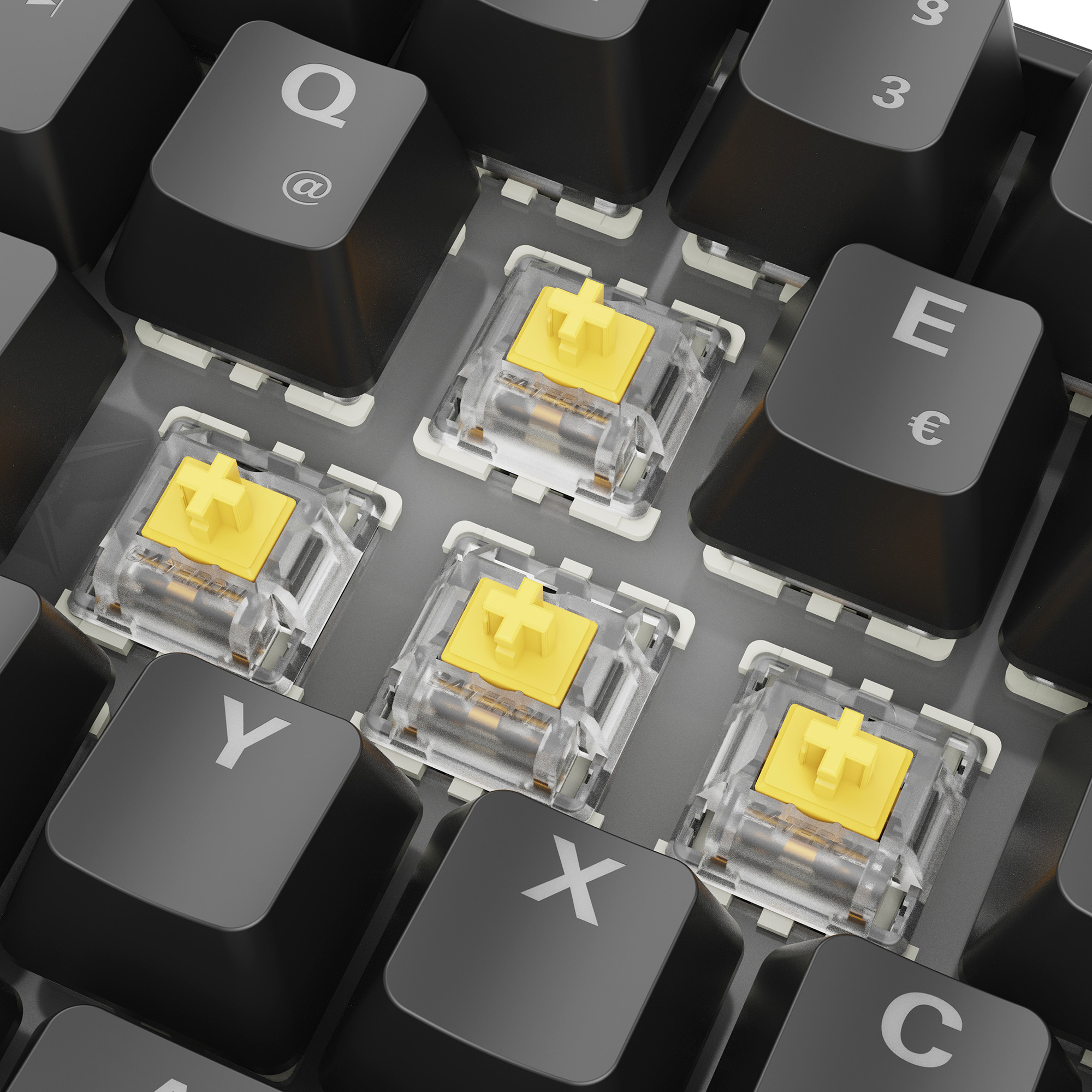 Sharkoon SKILLER SGK50 S4 Gen2, Gaming-Tastatur schwarz, DE-Layout, Gateron Yellow