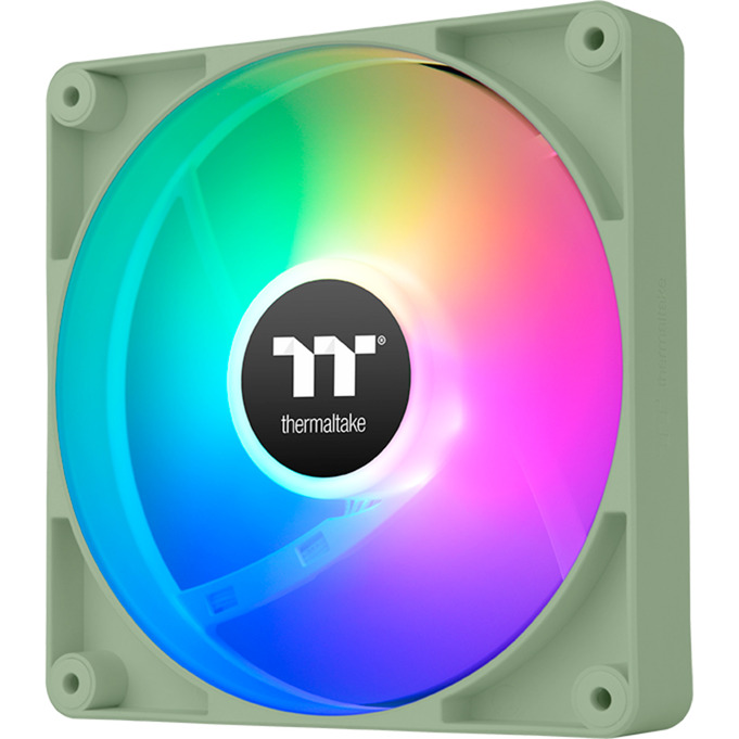 Thermaltake CT120 ARGB Sync PC Cooling Fan Matcha Green, Gehäuselüfter hellgrün, 2er Pack, ohne Controller, 120 mm