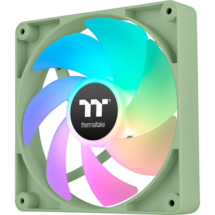 Thermaltake CT120 ARGB Sync PC Cooling Fan Matcha Green, Gehäuselüfter hellgrün, 2er Pack, ohne Controller, 120 mm