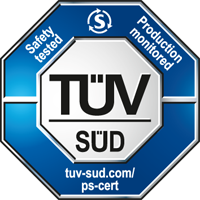 "Safety tested" 07/2022 TÜV SÜD