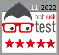 "5 von 5 Sternen" 11/2022 Techrush Test