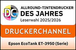 "Allround-Tintendrucker DES JAHRES" Leserwahl 2025/2026 Druckerchannel