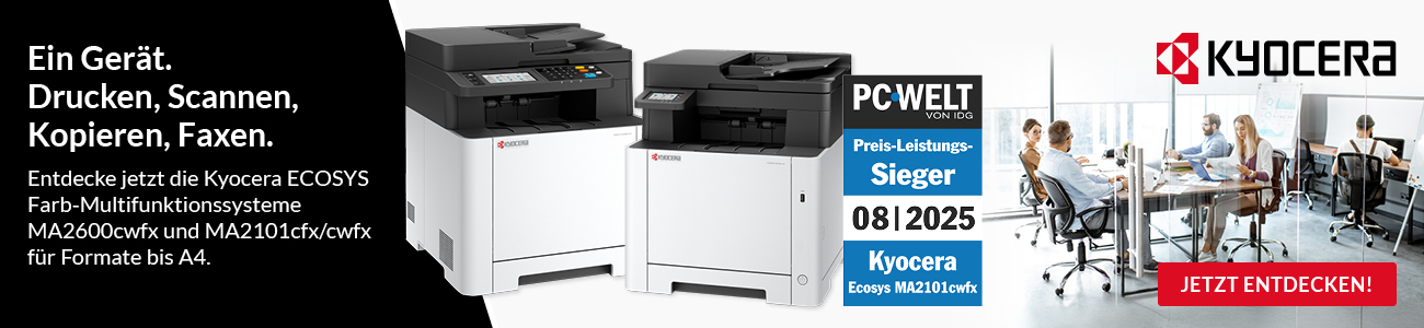 Entdecke jetzt die Kyocera ECOSYS Farb-Multifunktionssysteme
